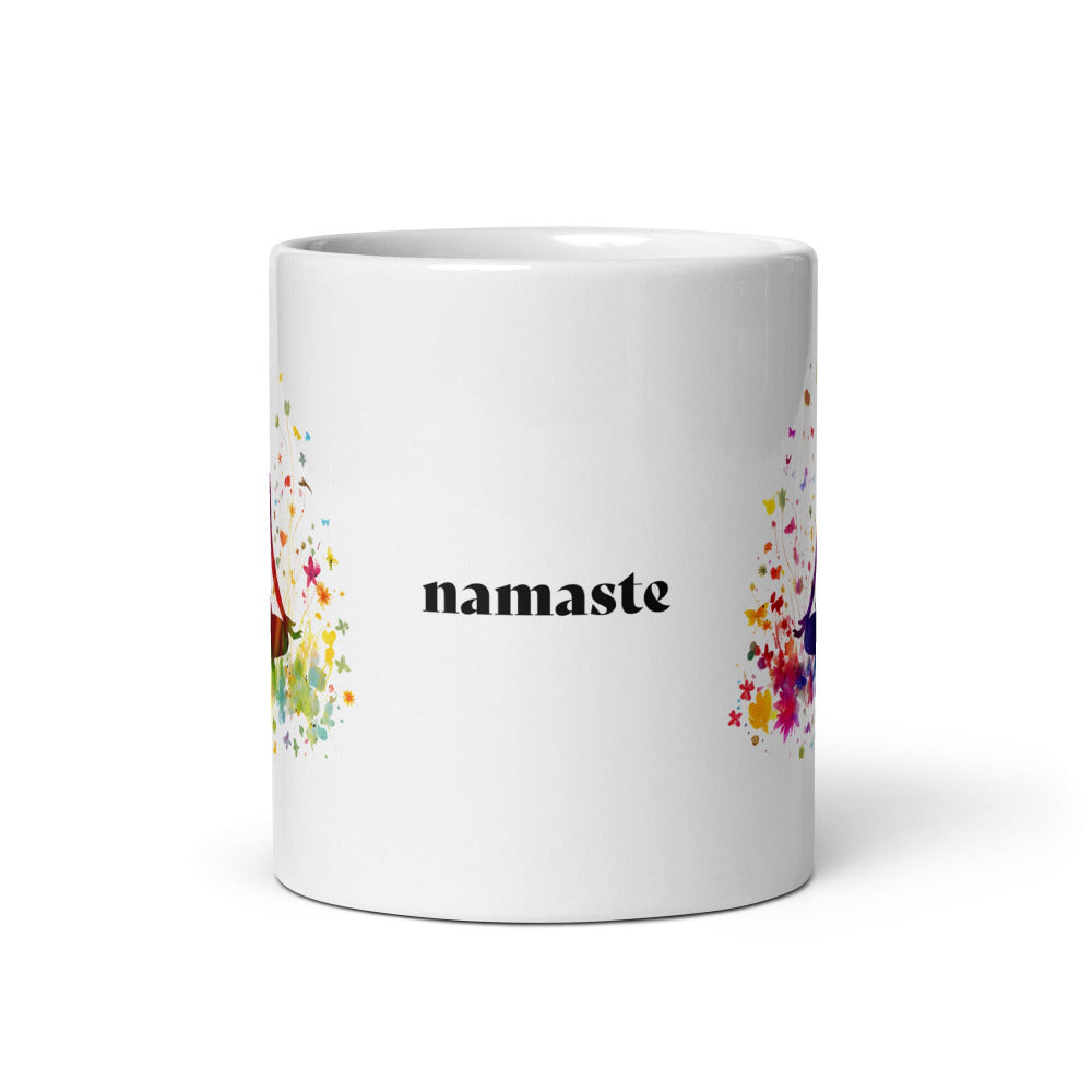 Namaste Yoga Meditation Mug - Rainbow Garden
